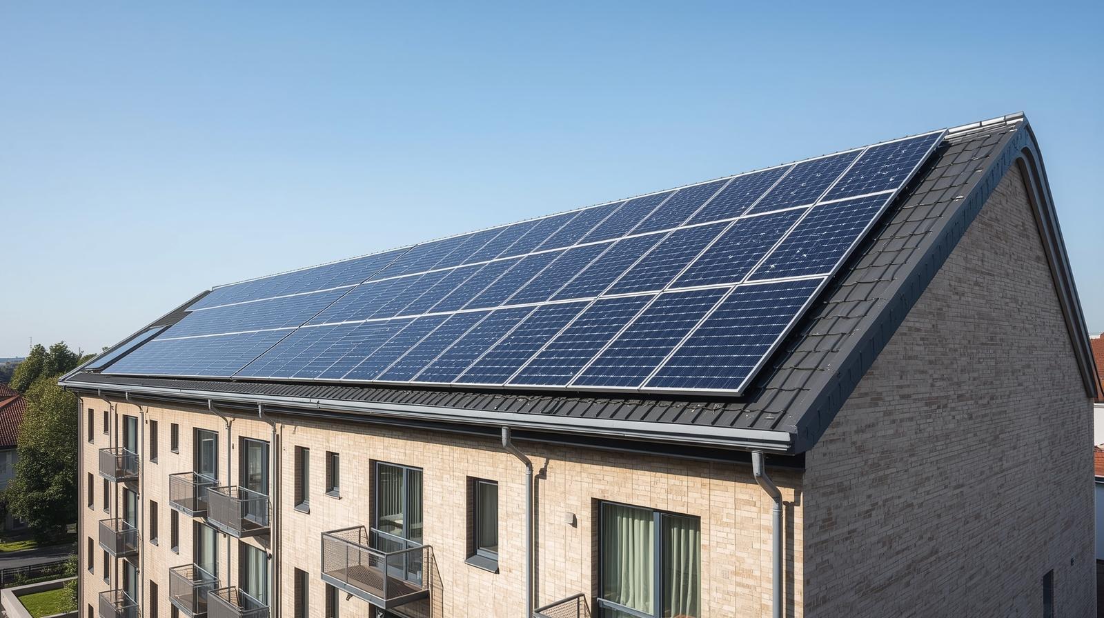 ZEV und vZEV Modell Schweiz erklärt mit Mehrfamilienhäusern und Solarstromverteilung